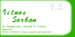 vilmos sorban business card